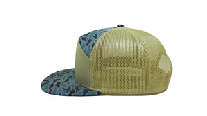 Gorra de malla estructurada de 7 paneles con logotipo personalizado, camuflaje, cierre a presión de plástico, hecha en Vietnam, estilo deportivo clásico. - Product Image 4