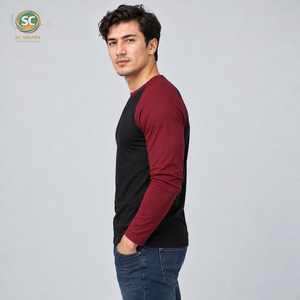 Camiseta deportiva raglán para hombre con tela ligera y elástica, mangas ergonómicas y un ajuste cómodo para entrenamiento físico. - Product Image 4
