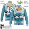 Premium Custom <b>Light</b> Blue White Heavyweight Varsity Letterman <b>Jacket</b> <b>Men</b> Women Oversized Streetwear 3D Bomber Team <b>Jacket</b> - Product Image 2