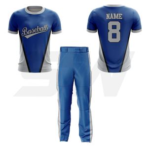 Ensemble uniforme de baseball et de softball pour hommes, col rond, maillot et pantalon, idéal pour les ligues sportives - Vente en gros - Product Image 3