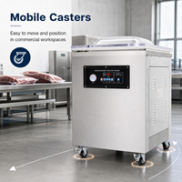 Machine d'emballage sous vide DZQ-500D à chambre unique, mode humide et sec, 220V 900W, 20m³/h, barre de scellage de 500mm pour viande marinée et cornichons