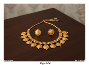 Premium High Gold <b>Necklace</b> Set Traditional South Indian Temple Jewellery Ethnic Bridal Wedding Party Wear Trendy <b>Statement</b> - Product Image 2