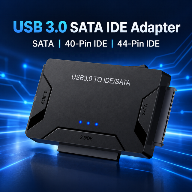 FYX Stock USB 3.0 to SATA IDE Hard Disk Adapter Converter Cable for 3.5 2.5 Inch HDD/SSD CD DVD ROM CD-RW 3 in 1