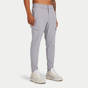 Pantalon de survêtement léger pour homme, taille élastique, plusieurs poches, style décontracté, gris, polyester respirant, pour le printemps - Product Image 4