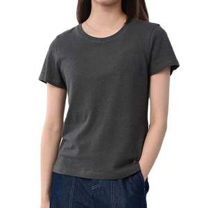 Camiseta de Manga Corta Personalizada de Nuevo Estilo para Mujer, Cuello Redondo, Algodón, Camiseta para Mujer - Product Image 1