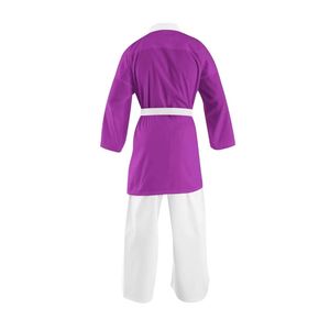 Uniforme de Artes Marciales Bicolor Morado y Blanco para Jóvenes y Niños, Conjunto de Gi de Entrenamiento con Puntos de Refuerzo - Product Image 2