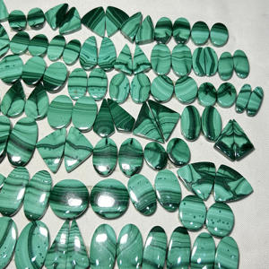 Offre Spéciale paire de pierre de Malachite naturelle Cabochon vert pierres précieuses en vrac match parfait pour la fabrication de bijoux en gros - Product Image 4
