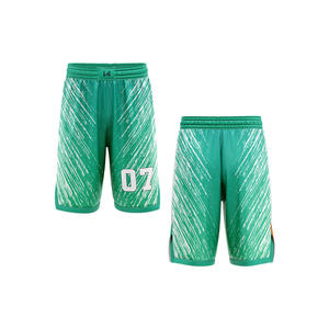 Pantalones Cortos de Baloncesto Unisex con Estampado por Transferencia Térmica, Logotipo Personalizado del Equipo en la Parte Delantera/Trasera, Talla Grande, Transpirables, de Secado Rápido, con Cordón Ajustable en V - Product Image 1
