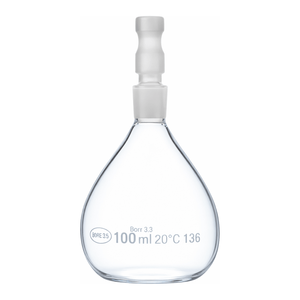 Picnómetro Gay-Lussac de Vidrio Borosilicato Glassco Clase A, 10-100 mL, para Gravedad Específica de Polvo - Product Image 1
