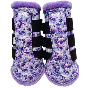 Horse Denim Brushing Boots Leg Safety Injury Prevention Wraps Fur <b>Equestrian</b> Riding Equine Veterinary Equipment Customizable - Product Image 5