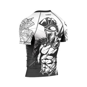 เสื้อแรชการ์ดแบบยูนิเซ็กซ์สั่งทำพิเศษ OEM UPF 50 ผ้ากันรังสียูวีแบบซับลิเมชั่น ผ้าประสิทธิภาพสูง ป้องกันกลิ่น โพลีเอสเตอร์ ขายส่งจากโรงงาน OEM UPF 50 - Product Image 5