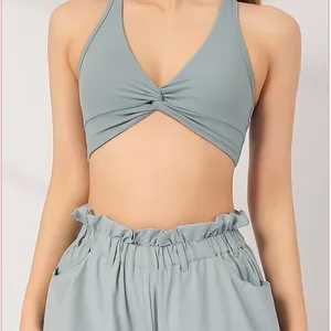 Custom Unique Design Seamless Gym Clothing Sportswear Active Wear Sports <b>Bra</b> Workout Fitness Impact <b>Halter</b> <b>Neck</b> <b>Backless</b> <b>Bra</b> - Product Image 5