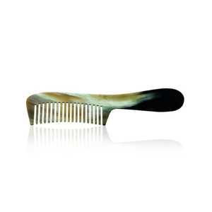 Peigne à cheveux artisanal en corne de vache écologique, couleur naturelle, moderne, pour massage de la barbe, cadeau d'affaires, prix abordable - Product Image 2