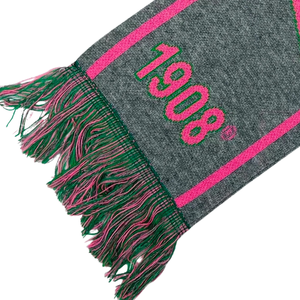 Conjunto de Bufanda y Gorro Gris AKA, Gorro de Invierno de Punto Gris y Rosa con Bufanda a Juego, Bordado, Cálido, para Exteriores, Regalo para Mujer - Product Image 3