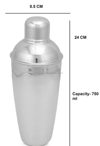 Professional Cocktail Mixing <b>Bottle</b> 750ml | Food Grade Stainless Steel Bartender <b>Shaker</b> for Hotel & Pub Use - Product Image 2