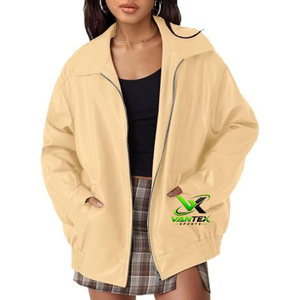 Chaqueta de Invierno VANTEX SPORTS para Mujer, Negra, de Cuero PU, Impermeable, Informal, Tejida, con Cuello Camisero y Cierre de Cremallera - Product Image 3