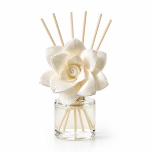 Wholesale Premium White Essential Oil Artificial Decorative Sola Wood Flower Handmade Thailand White Camellia Sola Flower 8cm - Product Image 1