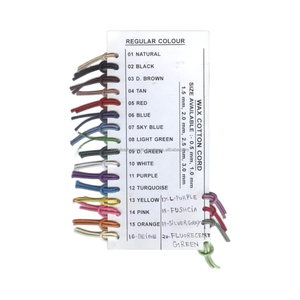 Composants de cordon en coton ciré faits à la main personnalisables (forme ronde, 20 options de couleurs) pour bracelets, boucles d'oreilles, bagues - Reliance Leather - Product Image 1