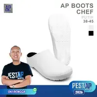 AP Chef Putih <b>Slip</b>-<b>On</b> Shoes-Waterproof Kitchen <b>Work</b> Shoes with <b>Slip</b>-Resistant Sole - Product Image 2