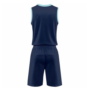 Ensemble de maillots de basket-ball sublimés personnalisés, col en V, sans manches, imprimé géométrique, évacuation de l'humidité, unisexe, vêtements d'équipe pour adultes - Product Image 6