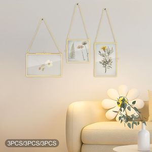 Home Decor Glass & Metal Hanging <b>Picture</b> <b>Frame</b> <b>for</b> <b>Wall</b> Decoration, with 2 Sides Glass Customized Decorative Photo <b>Frames</b> - Product Image 2