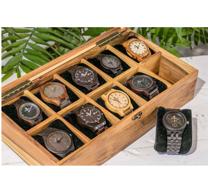 Boîte à montres de luxe en bois à 6 emplacements, artisanat royal, organisateur de bureau, boîte de rangement et de présentation pour montres homme ou femme - Product Image 3