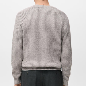 Cardigan en laine acrylique à col en V pour homme, manches longues, fermeture boutonnée, couleur unie, anti-boulochage, tricoté, épaisseur standard, automne - Product Image 6