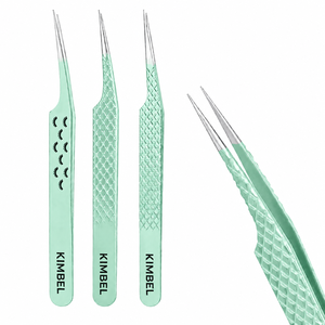 Pinzas de Extensión de Pestañas Curvas Resistentes con Diseño de Corazón Rosa de Alta Calidad, Punta de Precisión de Acero Inoxidable - Product Image 5