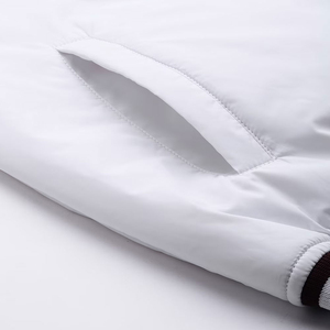 เสื้อแจ็คเก็ตเบสบอลแบบมีซับในผ้าแคนวาสพิมพ์ลายตามสั่งสำหรับผู้ชาย สีพื้น ผ้ากันหนาว แขนยาว แห้งเร็ว - Product Image 5