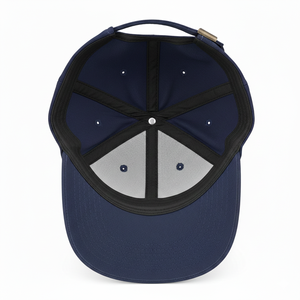 Casquette de baseball bleu marine personnalisable avec logo, 6 panneaux, en coton, style Dad Hat, non structurée, casquette de sport, boucle métallique réglable pour hommes et femmes, vente en gros - Product Image 3