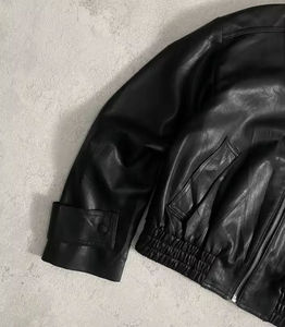 Veste unisexe d'hiver personnalisée avec logo en relief, coupe courte, imperméable, respirante, écologique, fermeture éclair, coupe ample, streetwear, homme, authentique - Product Image 5