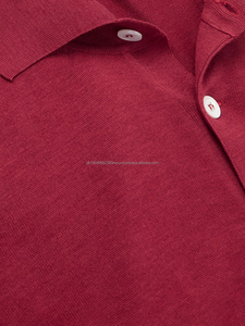 Nueva Camiseta Polo de Algodón 100% para Hombre, Diseño Sólido, Tela Personalizada Estampada para Verano, Estilo Casual de Talla Grande en Color Rojo - Product Image 4