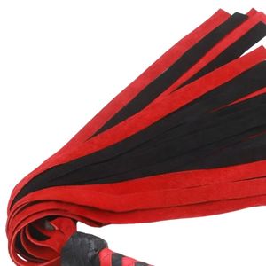 Real <b>Leather</b> <b>Flogger</b> Whip with Elegant Braiding and Smooth <b>Leather</b> Falls - Product Image 4