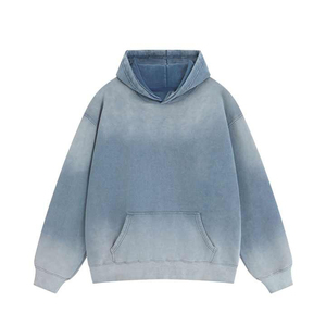 เสื้อฮู้ดดี้โอเวอร์ไซส์ผู้ชาย สีพื้น มีกระเป๋า น้ำหนักเบา สไตล์สตรีทแวร์ เสื้อผ้าฤดูหนาว ผลิตจากผ้าโพลีเอสเตอร์/คอตตอน ผ้าเฟรนช์เทอร์รี่ถัก - Product Image 4