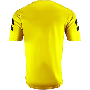 Maillot de football jaune à manches courtes et col en V pour homme, en polyester respirant, coupe classique, toutes saisons, vêtements pour adultes - Product Image 2