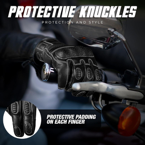 Leather Driving <b>Gloves</b> Black <b>Touchscreen</b> Design Pull on Closure Unisex Outdoor Work Welder - Product Image 6