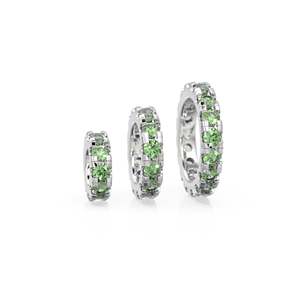 Colgante Redondo de Peridoto en Oro Amarillo de 14k, Colgante de Peridoto en Forma de Rueda, Soporte para Colgante Redondo, Conector de Banda de Olivino Redondo Eternity, Agosto - Product Image 6