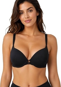 Sujetador de punto transpirable sin aros de copa completa para mujer, talla grande, con tirantes ajustables, espalda cruzada, color liso, sin costuras, para uso diario. - Product Image 2