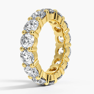 Anillo de Eternidad con Diamantes Redondos en Trenza Completa LR - Product Image 1