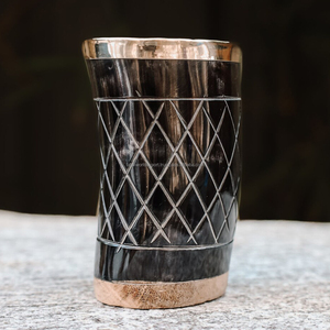 แก้วฮอร์นธรรมชาติแบบ100% แว่นตาสั้นไวกิ้งฮอร์นสำหรับบ้านโรงแรมและร้านอาหาร fwe - Product Image 2