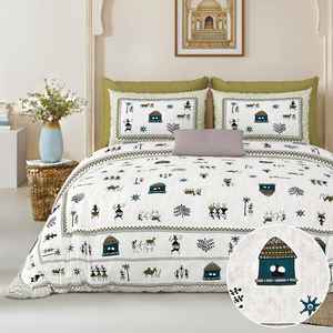 Juego de Sábanas de Viscosa 100% de Diseño Moderno, Juego de Ropa de Cama de 3/4 Piezas, Juego de Sábanas de Viscosa 100% con Fundas de Almohada - Product Image 2