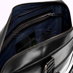 Sac à ordinateur portable décontracté en cuir véritable de qualité supérieure avec un design durable et un rangement fonctionnel - Product Image 4