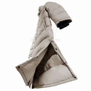 Manteau long matelassé élégant pour l'extérieur, avec rembourrage léger et design long, idéal pour la saison hivernale - Product Image 4