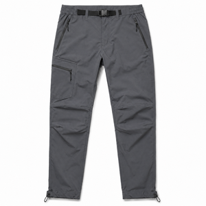 Men's Stone Wash Straight Cargo Pants Heavyweight Knitted Canvas Utility <b>Trousers</b> High Multi Pocket <b>Elastic</b> <b>Waist</b> Casual - Product Image 1