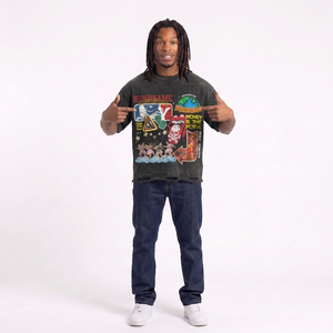 T-shirt personnalisé avec impression DTG grand format pour homme, streetwear, t-shirt personnalisé de haute qualité, impression DTF sur toute la surface, coupe ample, graphismes, ourlet brut - Product Image 2