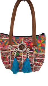 กระเป๋าปักมือสไตล์วินเทจ กระเป๋าสะพายไหล่แบบบันจารา กระเป๋าโบโฮ กระเป๋าแบบแพทช์เวิร์ค กระเป๋าแบบดั้งเดิม กระเป๋าทำมือ - Product Image 2