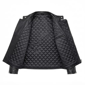 Motorcycle Leather <b>Jacket</b> Genuine Leather <b>Biker</b> <b>Jacket</b> Quilted Cafe Premium Racer <b>Jacket</b> <b>Men</b> Riding Protective <b>Jacket</b> OEM - Product Image 3