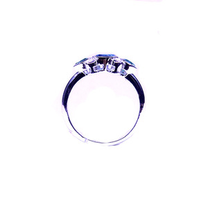 Wedding Wear 925 Sterling <b>Silver</b> Blue Topaz <b>Emerald</b> Gemstone Silover Plated Jewelry Women Wear Classic <b>Ring</b> - Product Image 6