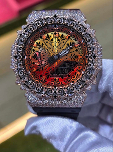 AMBER JEWELS นาฬิกาควอทซ์สุดหรู ตัวเรือนประดับเพชร หน้าปัดคริสตัลอินเดีย อนาล็อก 46 มม. ทูร์บิญอง สำหรับทั้งชายและหญิง สไตล์วินเทจ เหมาะสำหรับใส่ทุกวัน ของขวัญ - Product Image 3
