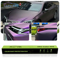 Films de protection de voiture en vinyle TPU PPF satiné violet, résistants aux UV, haute brillance, changeant de couleur, colorés, anti-rayures, pour carrosserie complète, en vente
